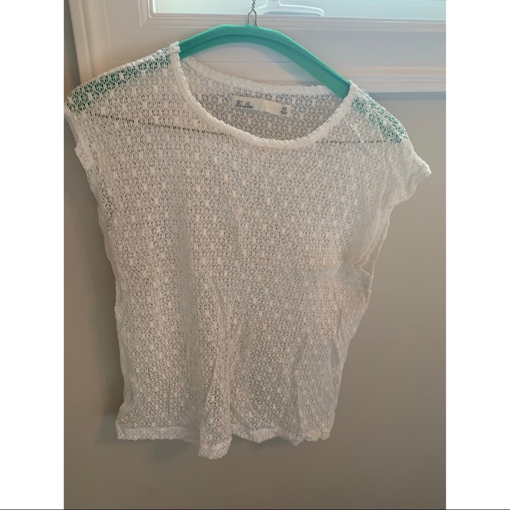 Lace (see through) top.